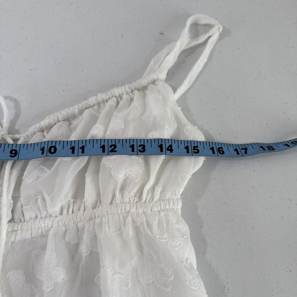 Princess Polly Mini Dress Womens 8 White Babydoll Fairy Whimsical Y2K 90s - Picture 9 of 12